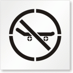 no skateboarding floor stencil