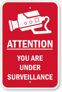 attention you are under surveillance sign attention you are under surveillance sign