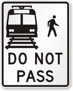 Do-Not-Pass-Sign Do not pass tracks sign