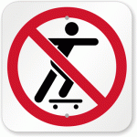 no skateboarding sign