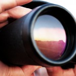 A close up of binoculars.