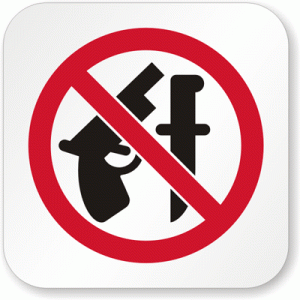 No-Weapons-Airline-Security No-Weapon-Sign