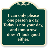 please-only-one-person-sign-k-9954 Funny Security Signature Sign